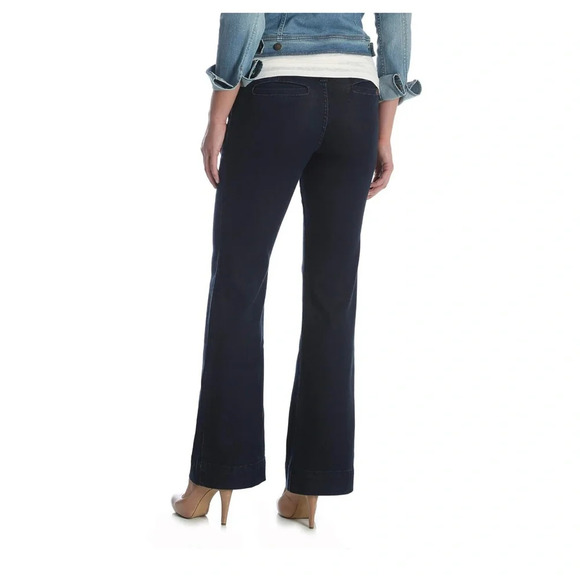 Wrangler Retro Mae Wide Leg Trouser Stretch Jeans Dark Blue Size 17/18 x 34 - Picture 5 of 14